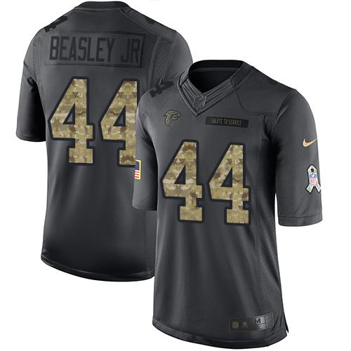 Nike Falcons #44 Vic Beasley Jr Black Youth Stitched NFL Limited 2016 Salute to Service Jersey